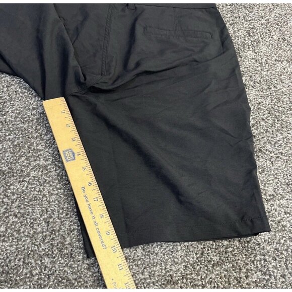 NWT Mens George Solid‎ Black Flat Front Stretch Utility Shorts Size 36 - Picture 3 of 6